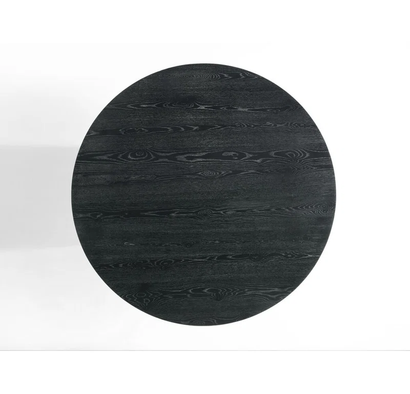 59″ Modern Solid Wood Pedestal Round Dining Table