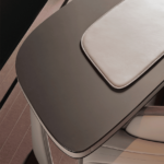 Ambassador Beige Wood And Leather Writing Desk