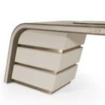 Ambassador Beige Wood And Leather Writing Desk