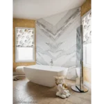 Black And Gold Bubble Design Side Table With Resin Finish