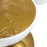 Black And Gold Bubble Design Side Table With Resin Finish