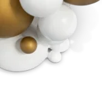 Black And Gold Bubble Design Side Table With Resin Finish