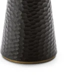 Black Textured Conical Base Round Side Table