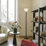 Black Textured Conical Base Round Side Table