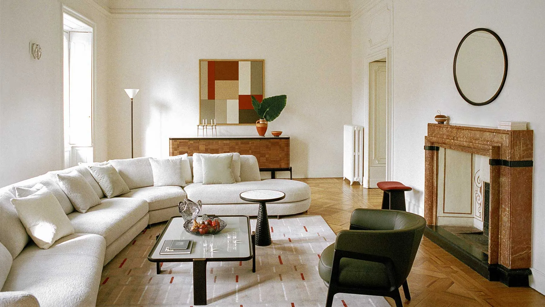 Black Textured Conical Base Round Side Table