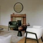 Black Textured Conical Base Round Side Table