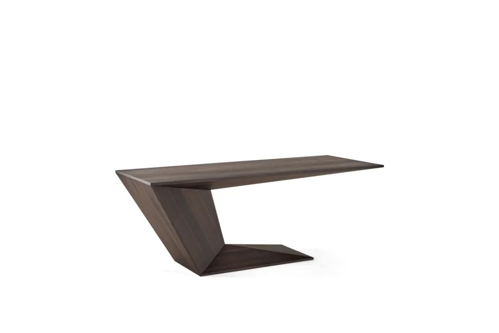 Modern Floating Wood Office Desk with Integrated Shelf