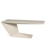 Modern Floating Wood Office Desk with Integrated Shelf