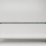 Green Marble Rectangular Dining Table with Metal Legs