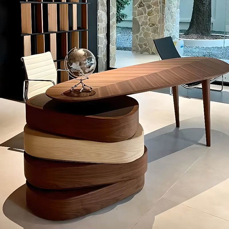 Italian-style solid wood desk boss office table modern furniture creative design