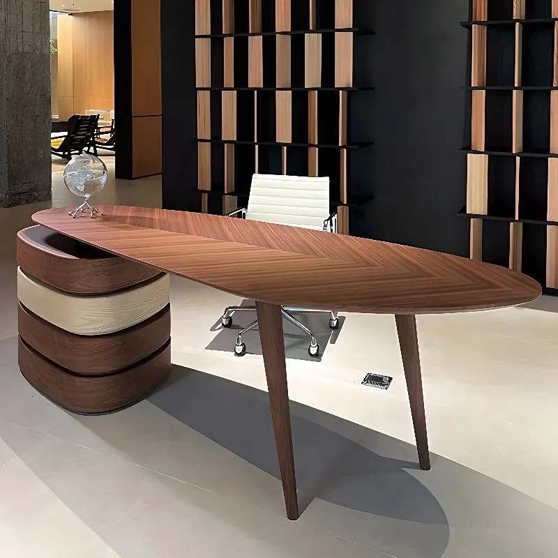 Italian-style solid wood desk boss office table modern furniture creative design