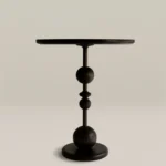 Metal Matte Modern Accent End Round Side Table