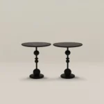 Metal Matte Modern Accent End Round Side Table