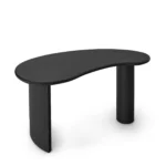 Modern Curved Top Solid Wood Office Table with Tapered Legs