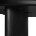 Modern Curved Top Solid Wood Office Table with Tapered Legs