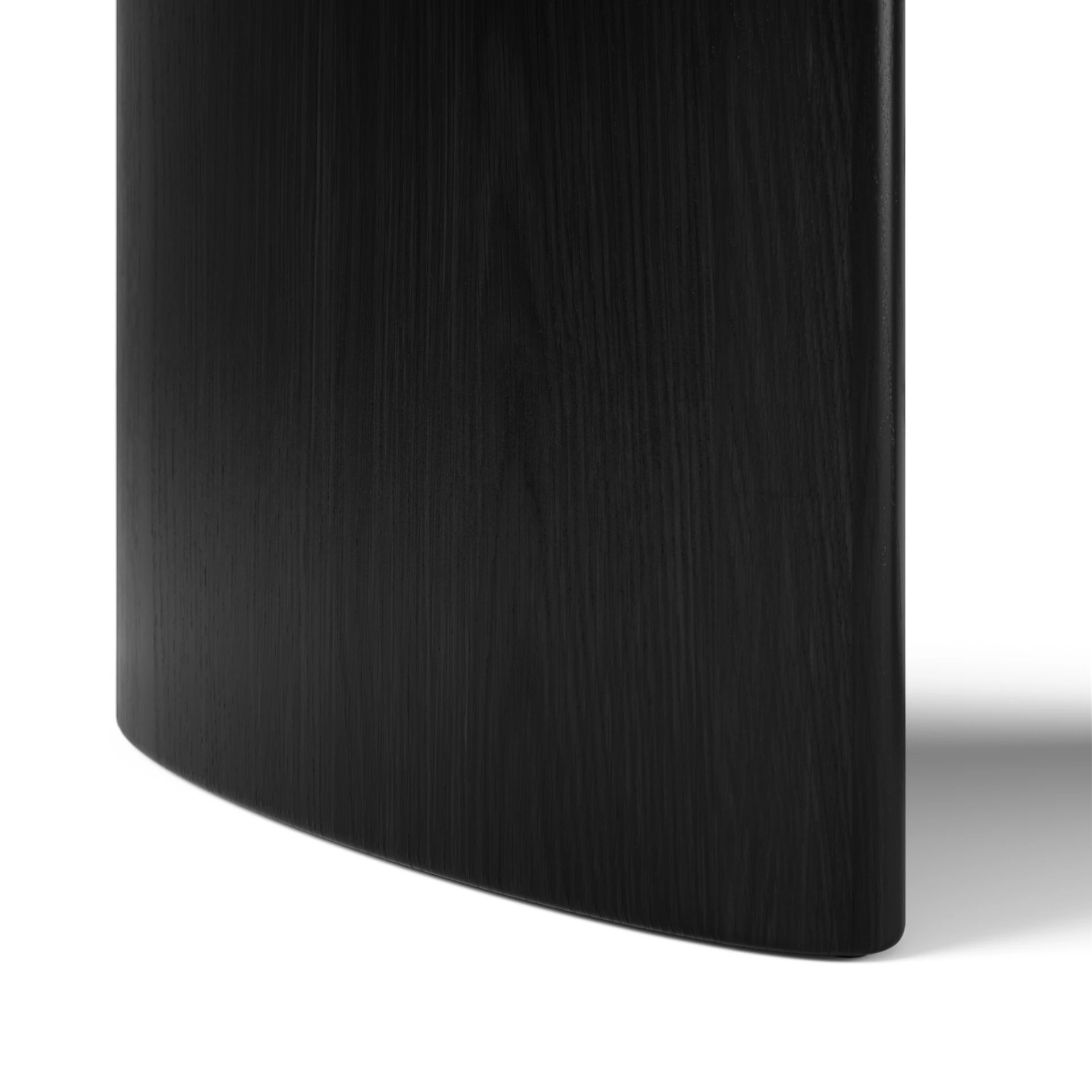 Modern Curved Top Solid Wood Office Table with Tapered Legs