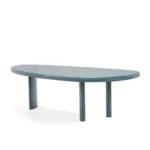 Modern Minimalist Oval Top Solid Wood Dining Table