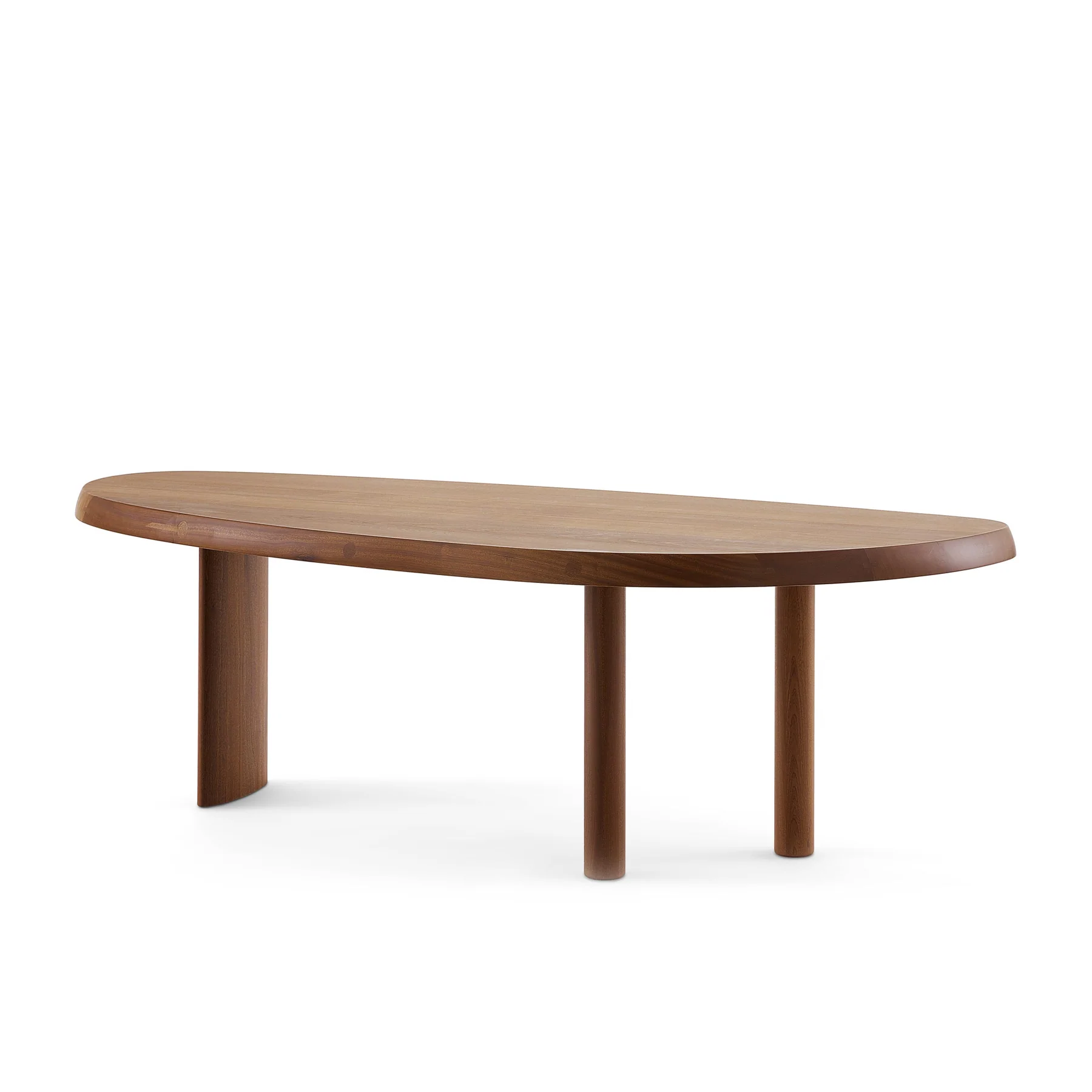 Modern Minimalist Oval Top Solid Wood Dining Table
