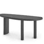 Modern Minimalist Oval Top Solid Wood Dining Table