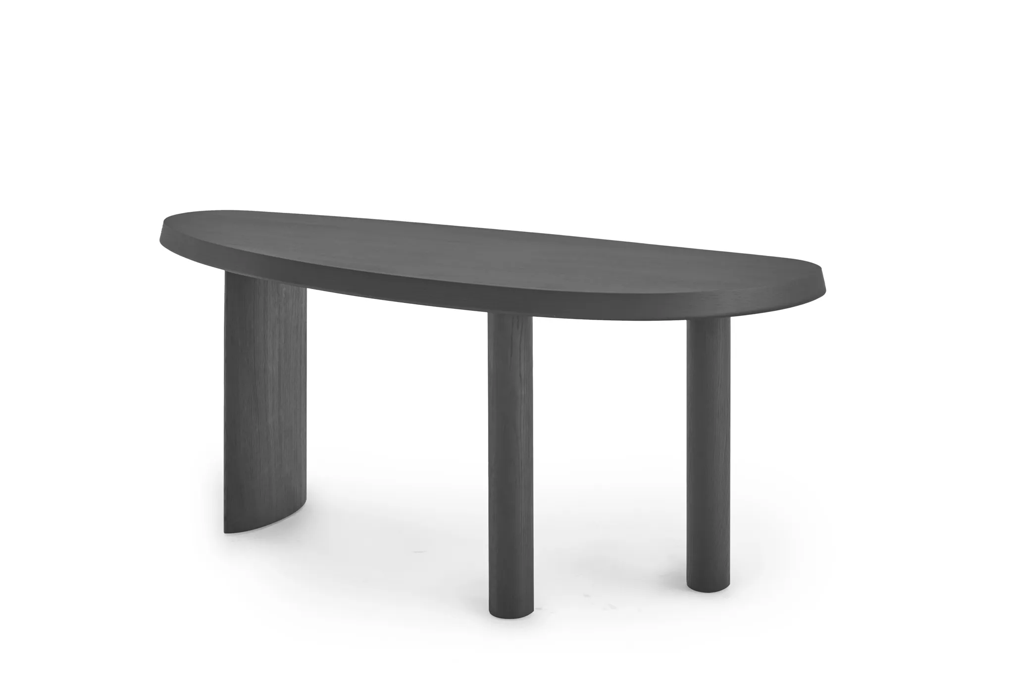 Modern Minimalist Oval Top Solid Wood Dining Table
