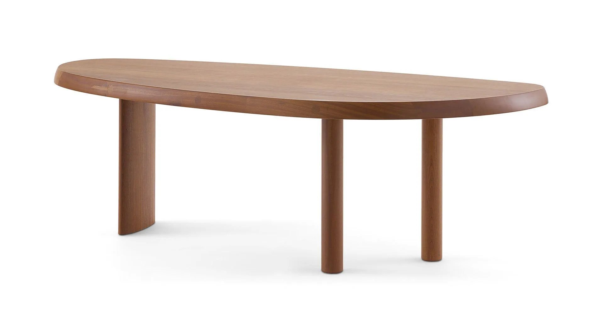 Modern Minimalist Oval Top Solid Wood Dining Table