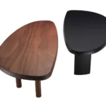 Modern Minimalist Oval Top Solid Wood Dining Table