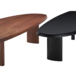 Modern Minimalist Oval Top Solid Wood Dining Table