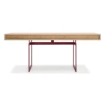 Modern Minimalist Wood Top Metal Frame Office Desk