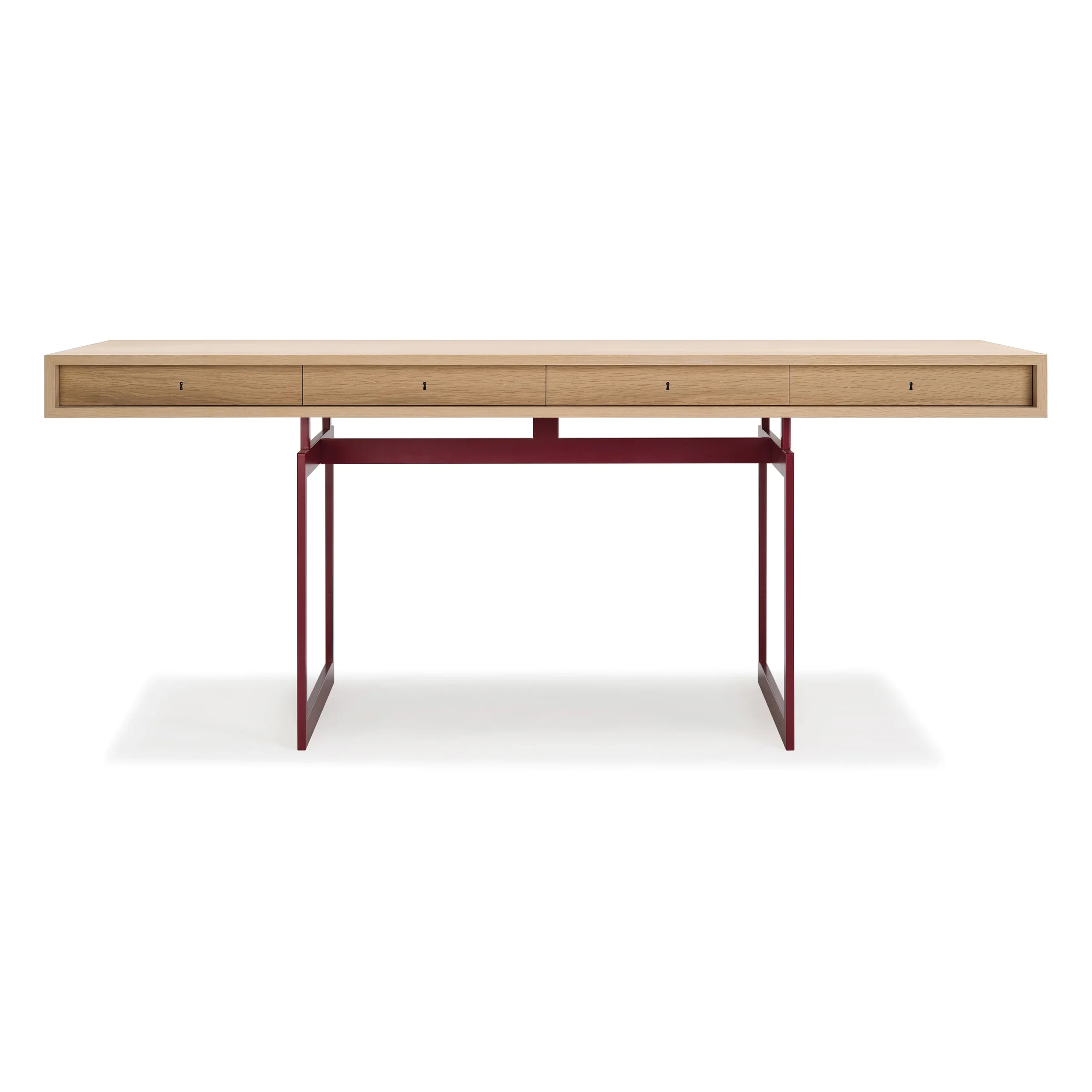 Modern Minimalist Wood Top Metal Frame Office Desk