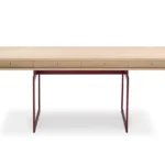 Modern Minimalist Wood Top Metal Frame Office Desk