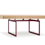 Modern Minimalist Wood Top Metal Frame Office Desk