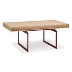 Modern Minimalist Wood Top Metal Frame Office Desk