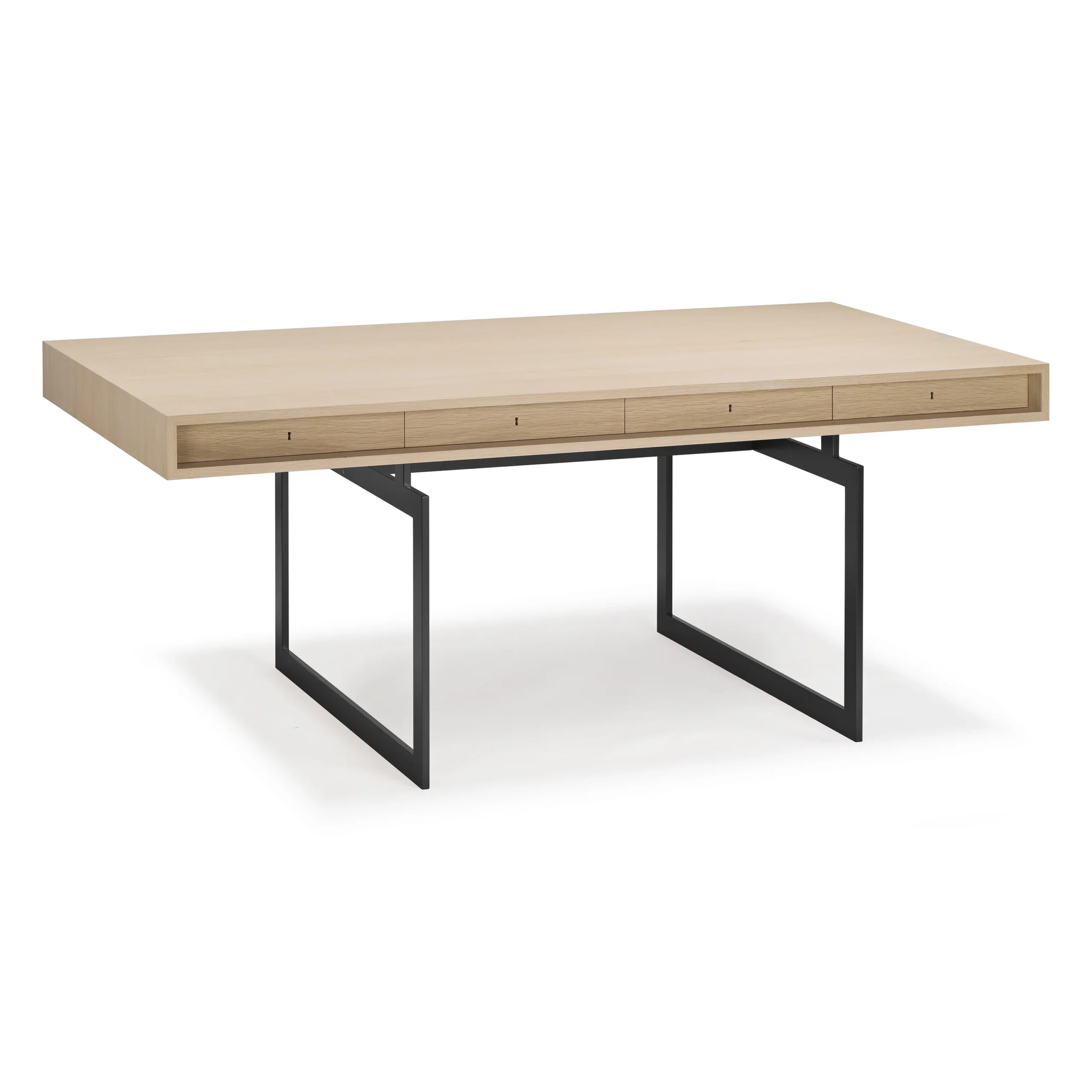Modern Minimalist Wood Top Metal Frame Office Desk
