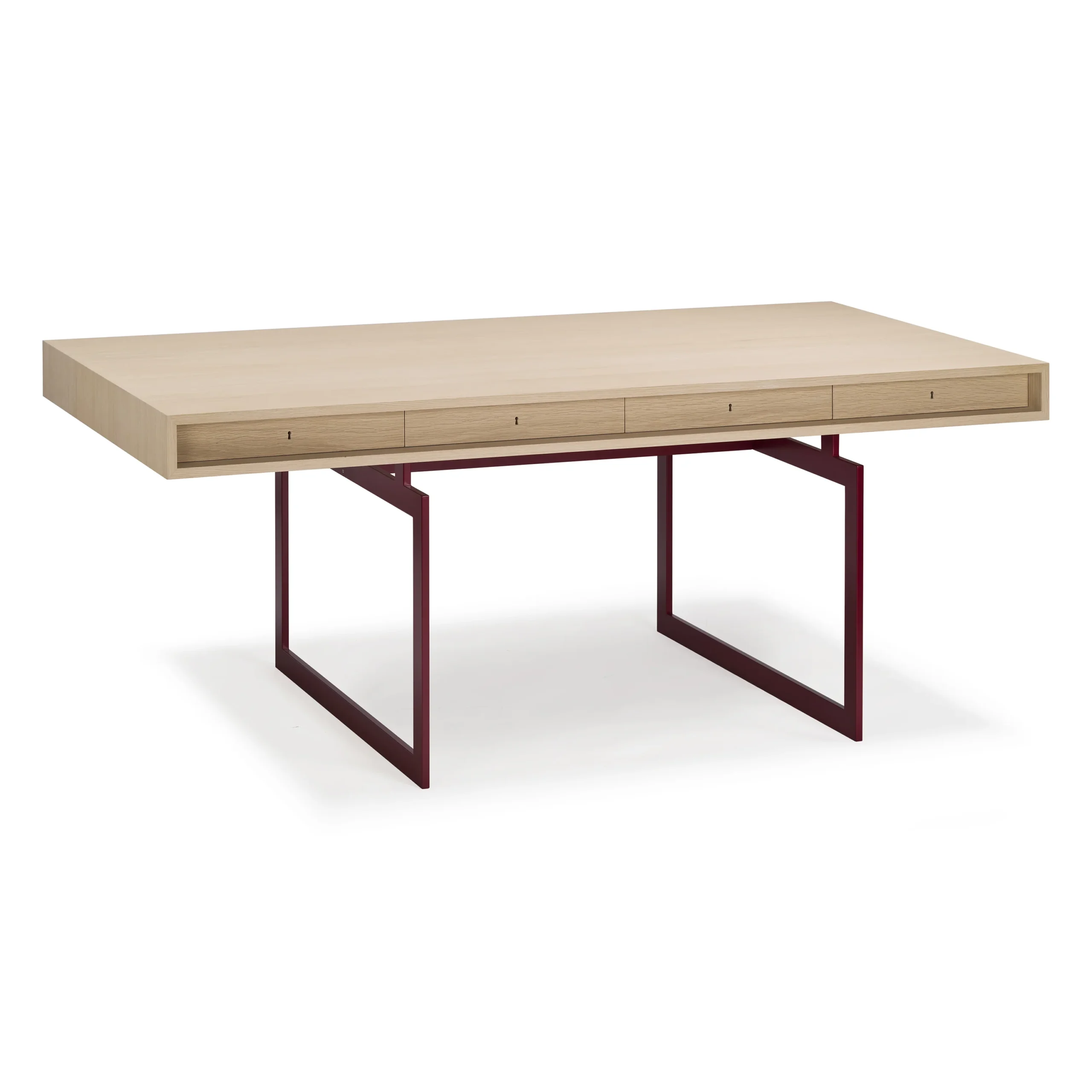 Modern Minimalist Wood Top Metal Frame Office Desk