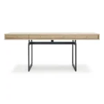 Modern Minimalist Wood Top Metal Frame Office Desk