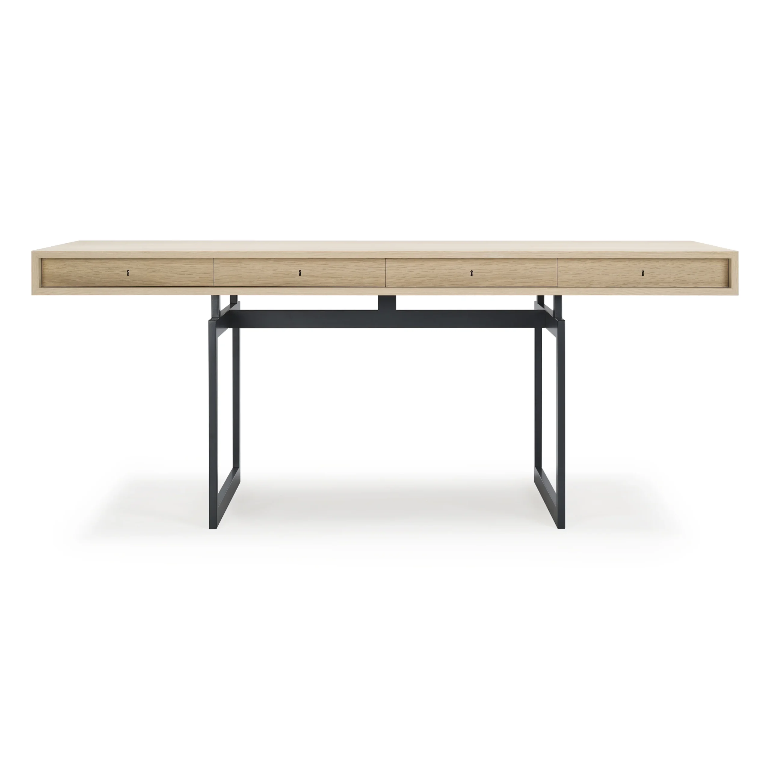 Modern Minimalist Wood Top Metal Frame Office Desk