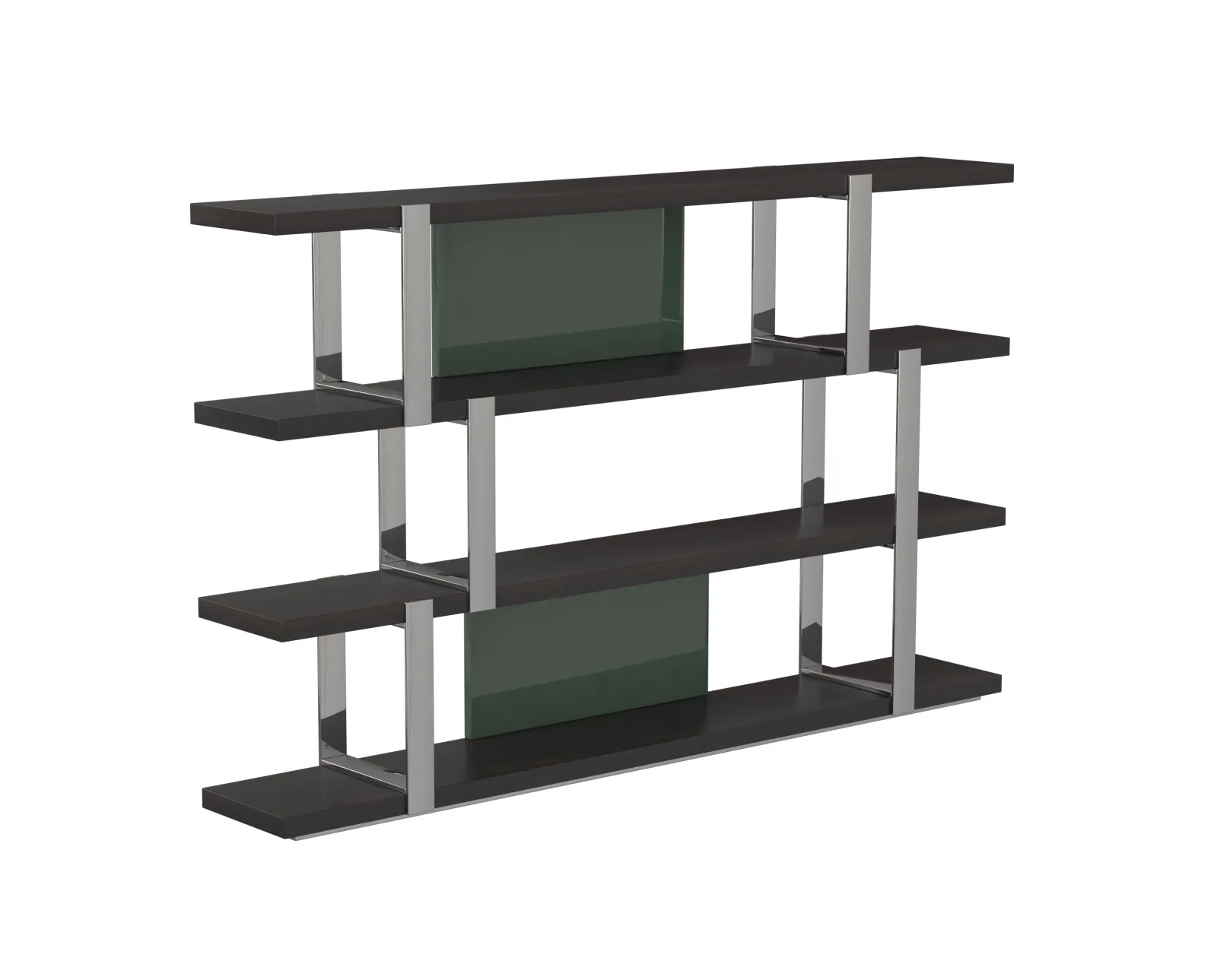 Modern Multi Tier Metal Frame Open Display Bookcase with Panels