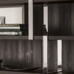 Modern Multi Tier Metal Frame Open Display Bookcase with Panels