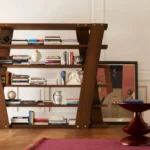 Sculptural Red Lacquered Round Side Table