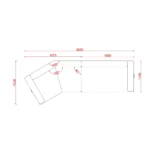 Beige Curved Sofa with Metal Base and Plush Throw Pillows