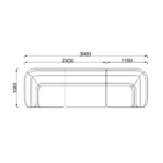 Beige Leather Modular Sofa with Tufted Backrests and Pillows