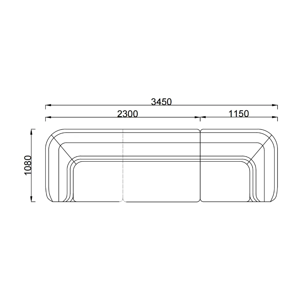 Beige Leather Modular Sofa with Tufted Backrests and Pillows
