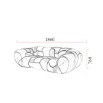 Colorful Patchwork Velvet Sofa with Artistic Geometric Design