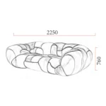 Colorful Patchwork Velvet Sofa with Artistic Geometric Design