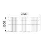 Cream Textured Fabric L Shape Four Seater Sectional Sofa