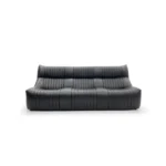 Cream Textured Fabric L Shape Four Seater Sectional Sofa