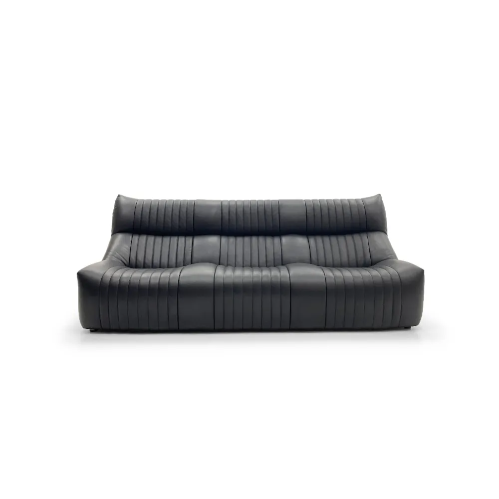 Cream Textured Fabric L Shape Four Seater Sectional Sofa