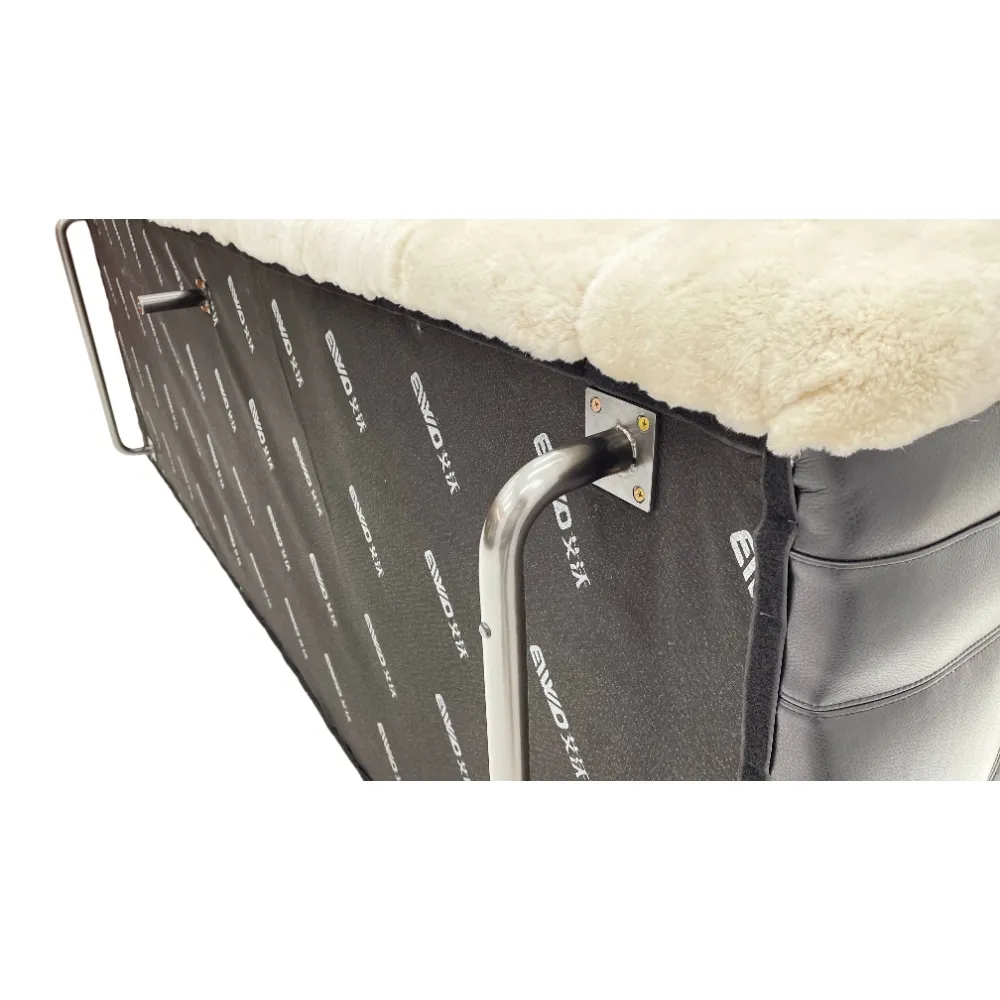 Dark Grey Fur Tufted Four Seater Sofa with Metal Legs