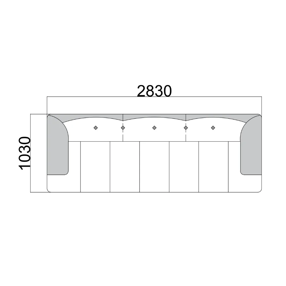 Dark Grey Leather Fur Accent Four Seater Sofa