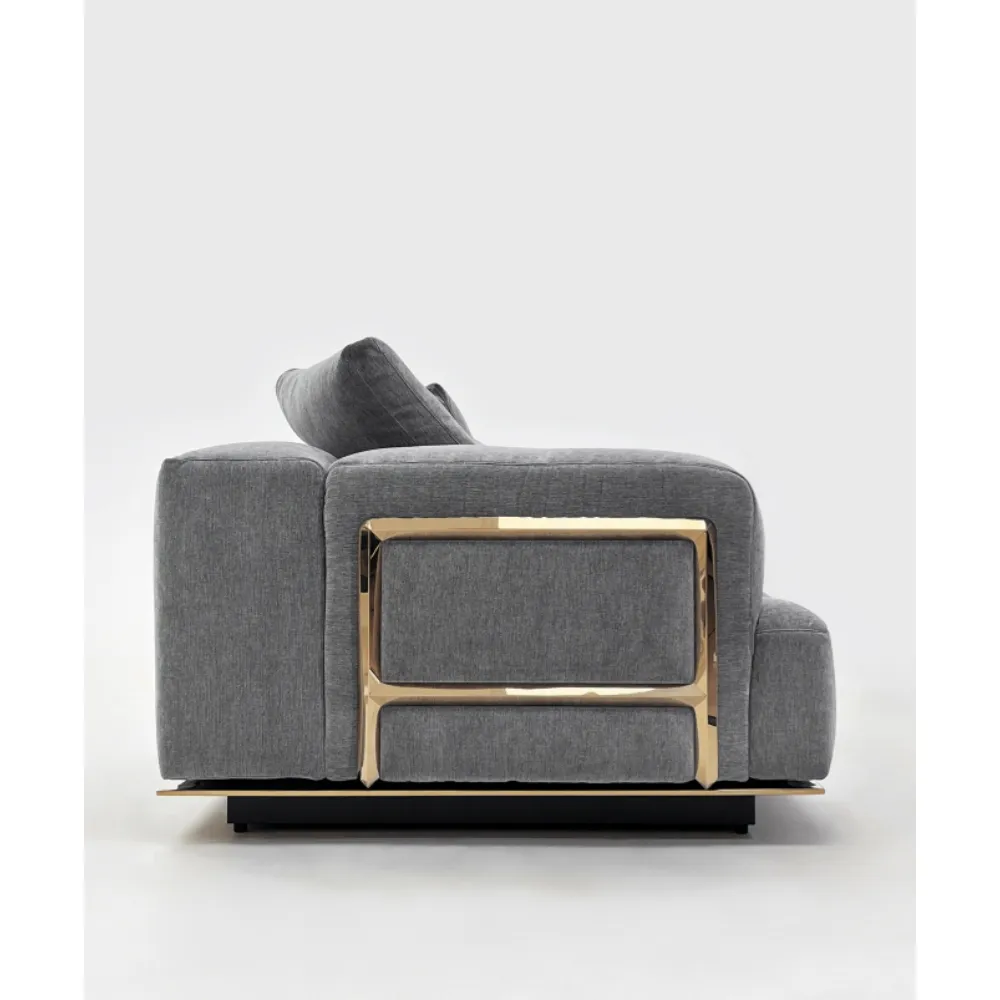 Grey Oversized Modular Sofa with Plush Back Pillows